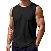 EKLENTSON Mens Sleeveless Shirts Lightweight Cotton Muscle Shirts Gym Training Active Tank Soft Summer Beach Casual Tank