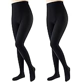 JOYNÉE Women's 80D Soft Opaque Tights Solid Color Pantyhose High Waist Footed Pantyhose