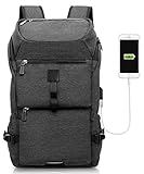 Laptop Backpack, KAKA Business Bags with USB Charging Port Anti-Theft School Bookbag for College Travel Backpack for 15.6-Inch Laptop and Notebook, Black