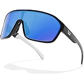 B.N.U.S Polarized Cycling Sunglasses for Men Women - Nano-Coated TR90 Frame, UV400 Protection, Unibody Lens Design