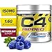C4 Ripped Pre Workout Powder Icy Blue Razz | Creatine Free + Sugar Free Preworkout Energy Supplement for Men & Women | 150mg Caffeine + Beta Alanine + Weight Loss | 30 Servings