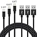 tengsu QQ13 Lightning Cable iPhone Cable Charger Nylon Braided Cable, Compatible with iPhone 7/7 Plus/6S/6S Plus/6/6 Plus/5/5S/5C/Se/iPad and IPod, IOS Devices - 3 Piece