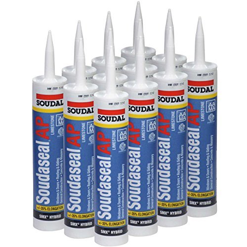 Click Here to See More Images Soudaseal AP All Purpose SMX Hybrid Polymer Sealant/Adhesive, 35% Movement Capability,10.1 oz Tube, Limestone, Case of 12