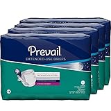 Prevail Extended Use Incontinence Briefs Large 18 Count (Pack of 4) Breathable Rapid Absorption Discreet Comfort Fit Adult Diapers for Daytime & Overnight Use