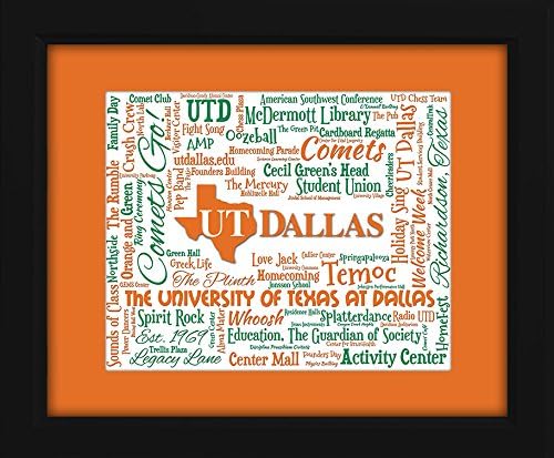University of Texas at Dallas (UTDallas) 16x20 Art Piece - Beautifully matted and framed behind glass
