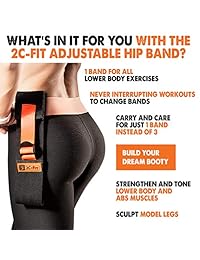 Banda de resistencia a la cadera de tela 100% ajustable, 1 tamaño, compatible con todos los modelos de 30,48 a 17.0 in.