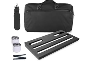 GOKKO Guitar Pedal Board 22” x 12.6” Guitar Pedalboard with Carrying Bag and Mounting Tapes