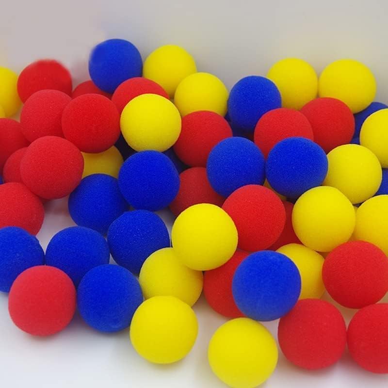 MOMOMAGE 10 Pcs Super Soft Sponge Balls 3.5 cm Magic Tricks Appear Vanish Magic Balls Close up Stage Street Illusions Gimmick Classic Toys (Mix-colored)