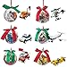Christmas Ornament filled with Building Brick blocks toys, 6 Ornaments different bricks to build Airplane helicopter police Fire construction race car, Stocking Stuffers Xmas Gifts for Kids boys girls