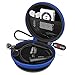 Earbud Case, HiGoing Mini Earphone Case EVA Hard Protective Carrying Case Travel Portable Pouch Storage Bag for Earset & Mini Items (Round Case with Carabiner) primary