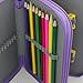 Trasfit 72 Pencil Holder Colored Pencils Case, Large Capacity Multi-layer Students Pen Holder Pen Bag Pouch Stationary Case for School Office Art Craft, Pencil Bag for Travel (ROSE RED)