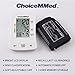 CHOICEMMED White Blood Pressure Monitor - Medium BP Cuff Meter with Display - Medium Blood Pressure Machine 11.8”-16.5” - Blood Pressure Tester with Carrying Bag - Blood Pressure Gauge