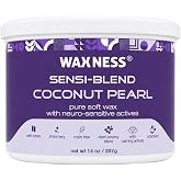 Waxness Sensi Blend Demi Creamy Coconut Pearl Soft Wax 14 oz (400g) Professional Hair Removal for Sensitive Skin - Made in Italy