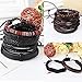 FIBO STEEL 6-24 Pcs Braided Leather Bracelets for Men Women Tribal Cuff Wrap Wrist Bracelet Set Adjustable Black and Brown