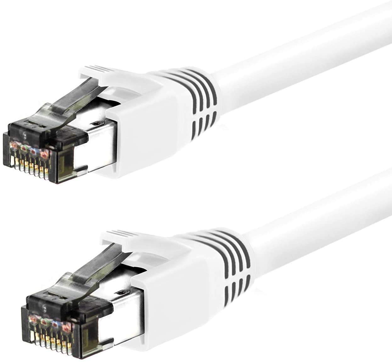 Nippon Labs 35Ft Cat.8 S/FTP Ethernet Network Cable 2GHz 40G White