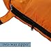 FARLAND Mummy Sleeping Bag with Compression Sack,20 Degrees ℉,Portable and Lightweight for 3-4 Season Camping, Hiking,Waterproof, Traveling, Backpacking and Outdoor (Orange/Right Zipper, Rectangular)