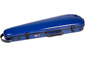 Crossrock Fiberglass Violin Case for 4/4 Full Size – Navy Blue Contoured Shell, Velvet Suspension Interior, Backpack Straps – Student & Performer Style (CRF1020VNVBL)