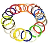 3D Pen Filament Refills - 400 Linear Feet 1.75mm ABS Pack of 20 Different Colors in 20 Feet Lengths by HUSOAR