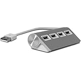 Satechi Premium 4 Port Aluminum USB Hub (9.5" cable) for iMac, MacBook Air, MacBook Pro, MacBook, and Mac Mini