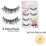 Voberry Women Gril Lady Big Sale! 5 Pair/lot Crisscross False Eyelashes Lashes Voluminous HOT Eye Lashes (Black)