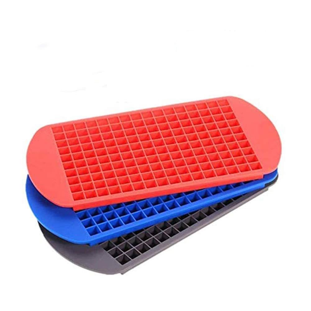 160 Grids Ice Cube Trays Mini Tiny Silicone Ice Cube Trays and Candy Grids Small Ice Maker Tiny Ice Cube Trays Chocolate Mold Mould Maker Molds for Kitchen Bar Party Drinks with Variety Color(3-Pack)