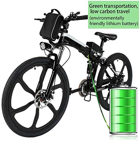 Kepteen 26 inch Electric Mountain Bike, 21 Speed Lithium Battery Aluminum Alloy E-Bike Bicycle for Adult