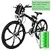 Kemanner 26 inch Electric Mountain Bike 21 Speed 36V 8A Lithium Battery Electric Bicycle for Adult (Black/White)thumb 1