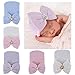 Gellwhu 5-Pack Newborn Baby Girl Bow Hats caps Beanies Hospital Infant hat Clothes Outfits