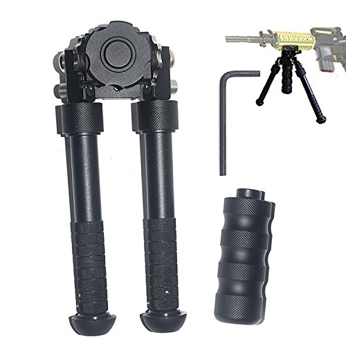 Rifle Bipod 6.5 to 9 Inches Tactical Bipod with 360 Degree Swivel Quick Release Picatinny Adapter