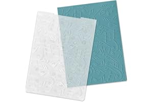 ON-AIRSTORE Music Notes Plastic Embossing Folders for Card Making Background Scrapbooking Plastic Template Photo Album Card Paper Handmade DIY Craft Decoration Template Molds
