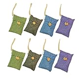 Girasol-home Bamboo Charcoal Air Freshener,Air Purifying and Odor Eliminator Bag(8 x 100g),Air Filter Purifier For Cars,Shoes,Kitchens,Basements,Bedrooms,Fridge,Freezers,Closet,Living Areas