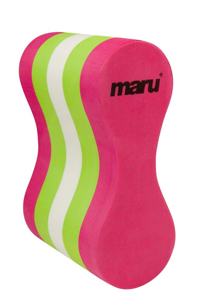 Maru Swimming Pull Buoy (Pink/Lime/White) – Buoyant Foam Swimming Float for Adults & Teens (Ages 14+) – Improves Stroke Technique & Strengthens Arms – Comfortable, Non-Chafing & Trusted by Coaches