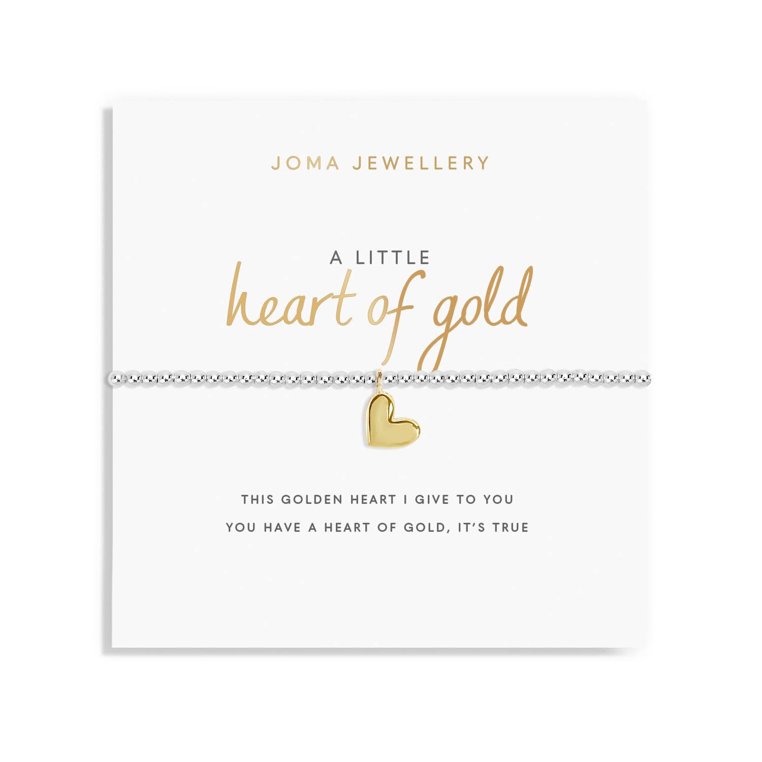 Joma Jewellery a Little Heart of Gold Beaded Stretch Bracelet
