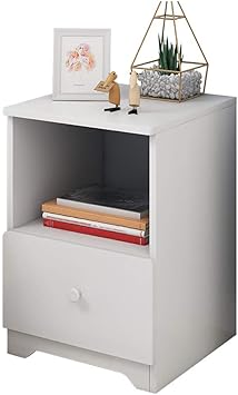 Amazon Com Shamoluotuo Wood Side End Table Nightstand With Drawer Open Storage Shelf Small Desk Makeup Table Corner Furniture For Living Room Bedroom Office W Single Drawer 11 8 X12 6 X17 7 Furniture Decor