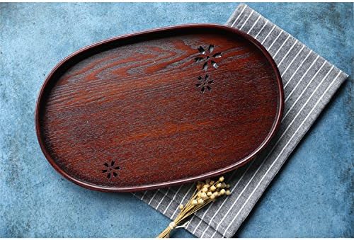 Japan Style Hollow Wooden Tea Trays Home Organizer Storage Trays Large Creative Decorative Serving Tray Wood Fruit Tray Dishes