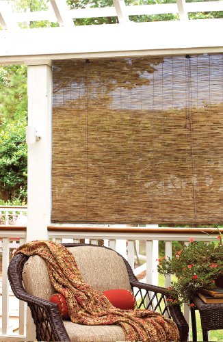 Radiance 3370732 72" W x 72" L Reed Woven Light Filtering Roll Up Window Blind, Cocoa