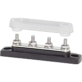 Blue Sea Systems 2315 100 Amp Mini BusBar with 4 studs and a cover