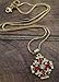 Nazareth Store Gold Plated Silver Catholic Jerusalem Cross Pendant Red Garnet Crystal Stone Necklace 20