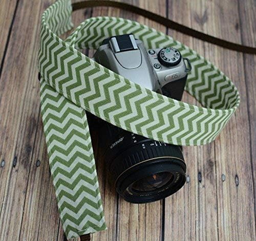 Sage and Cream Chevron - SLR/dSLR Camera Strap