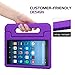 MoKo Case for All-New Amazon Fire HD 8 Tablet (7th Generation, 2017 Release Only) - Kids Shock Proof Convertible Handle Light Weight Super Protective Stand Cover for Fire HD 8, PURPLE