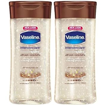vaseline total moisture cocoa radiant body gel oil