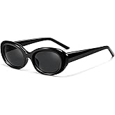SUNGAIT Retro Oval Polarized Sunglasses for Women Narrow Trendy UV400 Protection SGT4036HH