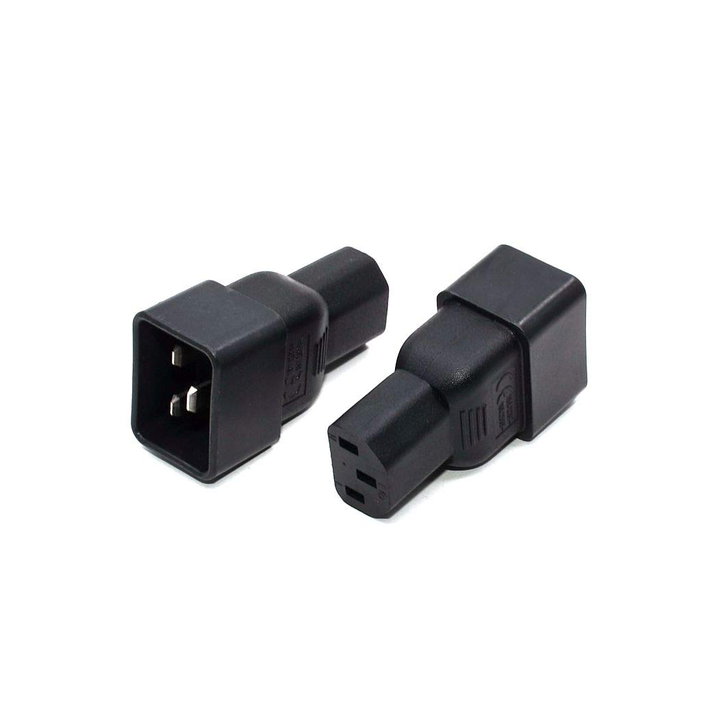 Amazon Com Iec 320 C14 To C20 Angled Adapter C19 To C13 Ac Plug