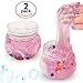 Lilizhou Clear Crystal Mud Toy Putty Making Kit for Kids and Adults, Stretchy Slime Stress Relief for girls, Super Soft and Non-Sticky, 2 Pack