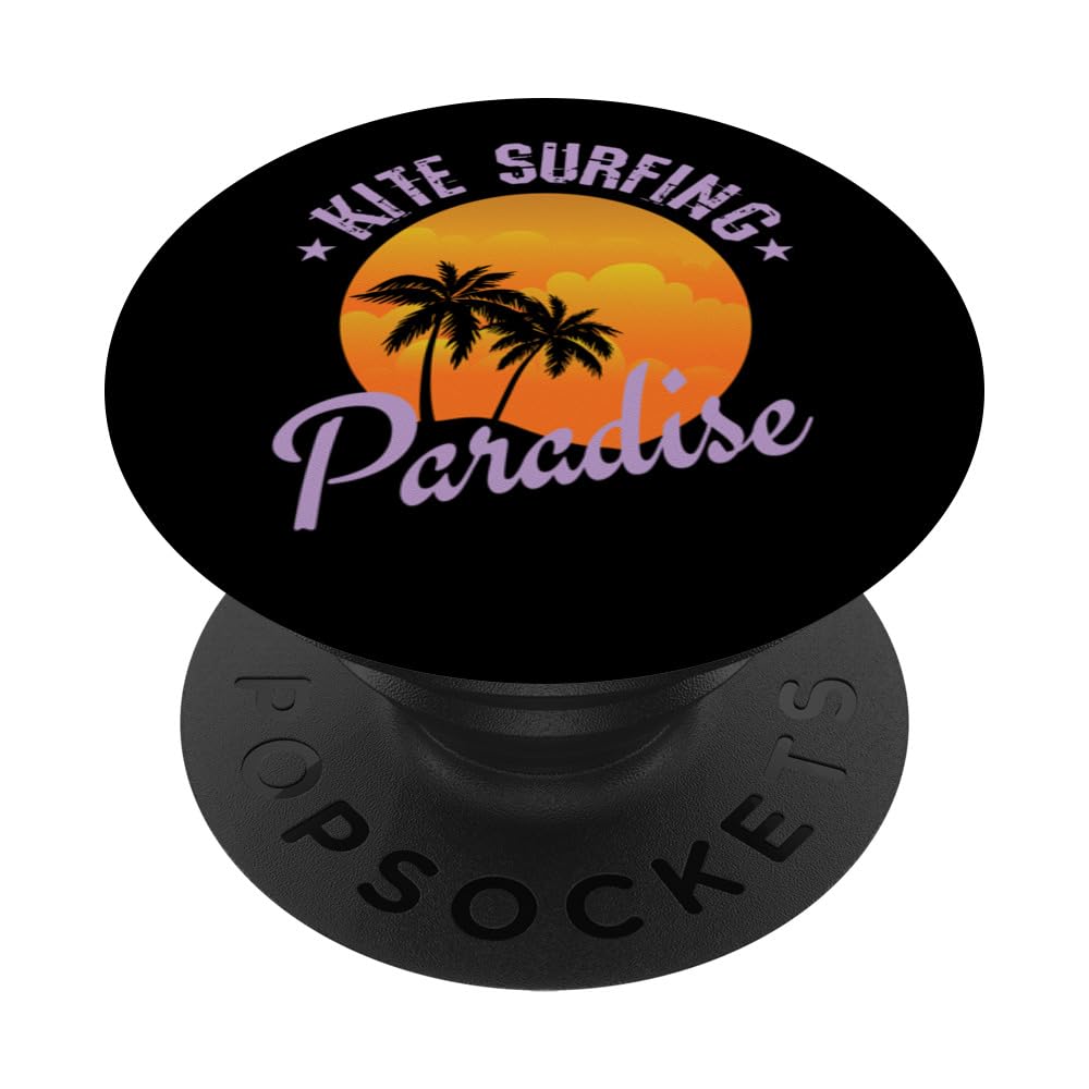 Kitesurf on the Beach Kite Surfing Paradise PopSockets Swappable PopGrip
