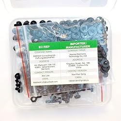 Pzsmocn 300 Pieces/100 Sets M3*4 mm Plastic Black