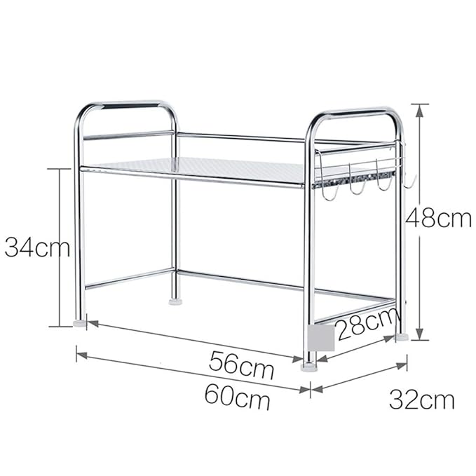 WYJW Kitchen Baker s Rack Utility Trolley, Acero Inoxidable ...