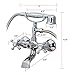 Mochiglory Vintage Brass Bathroom Handle Shower Combo 4.7