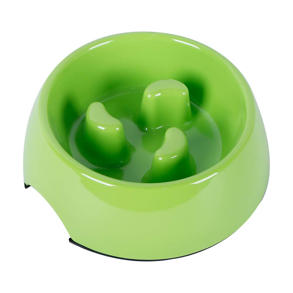 AllPetSolutions Durable Large Dog Puppy Green Bowl Slow Feeder (Slow