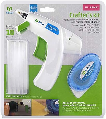 Adtech W05643 Crafters Gift Pack With Detailer Glue Gun, Clear Glue Sticks And Glue Runner